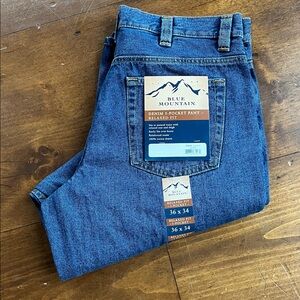 Blue Mountain Relaxed Fit 5 Pocket Denim Jeans 36x34